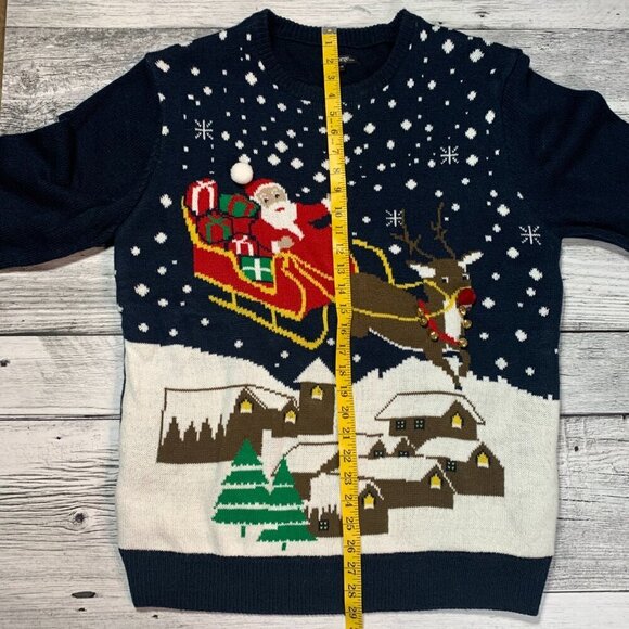 Santa with Ruldolph the Red Nosed Reindeer Christmas Sweater - Picture 7 of 8